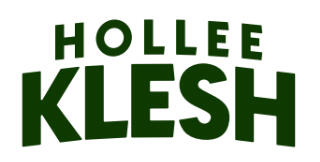 HOLLEE KLESH in green text